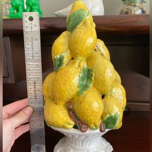 1970s vintage Italian Lefton Majolica style lemon 🍋 topiary